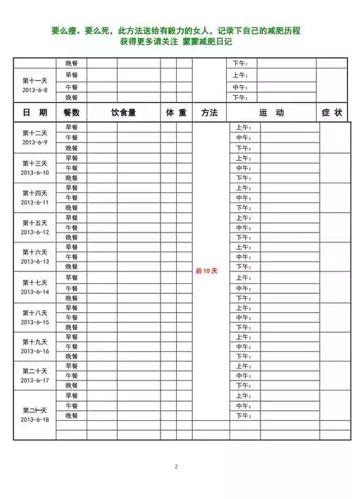 四十天减肥计划：健康饮食与适度运动的完美结合(2)